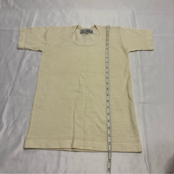 2/$20 Vintage Wool Base Layer Tee Shirt 75cm Children’s Medium 10-12 Winter Warm - Picture 4 of 5